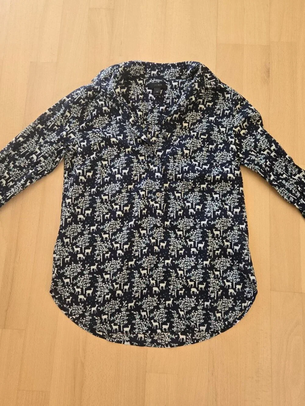 J.Crew Collared V-Neck Blouse